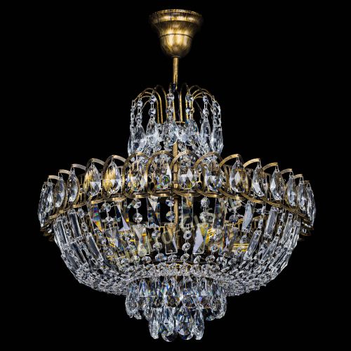 Люстра Астра с подвесом под бронзу в Новокузнецке Гусь Хрустальный