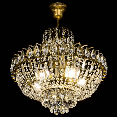 Люстра Астра с подвесом под бронзу в Новокузнецке Гусь Хрустальный