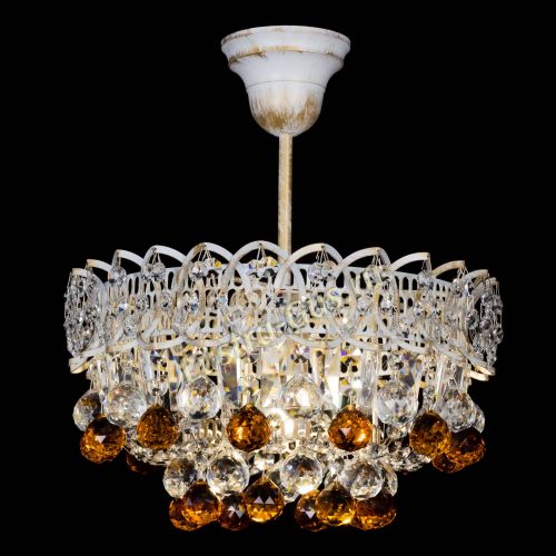 Люстра Астра шар №1 Чайная белая в Новокузнецке Гусь Хрустальный