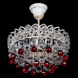 Люстра Астра шар №1 Красная белая в Новокузнецке