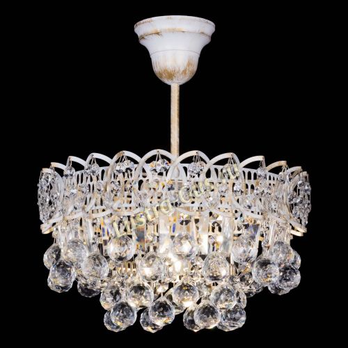 Люстра Астра шар №1 белая в Новокузнецке Гусь Хрустальный