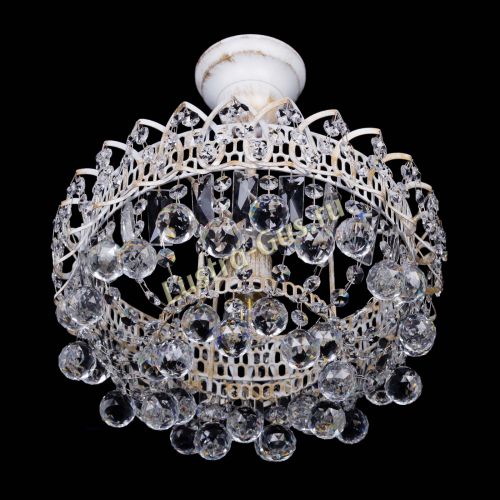 Люстра Астра шар №1 белая в Новокузнецке Гусь Хрустальный