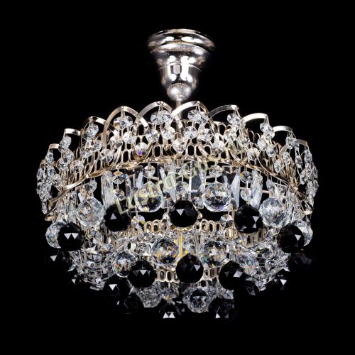 Люстра Астра шар черная 1 лампа в Новокузнецке Гусь Хрустальный