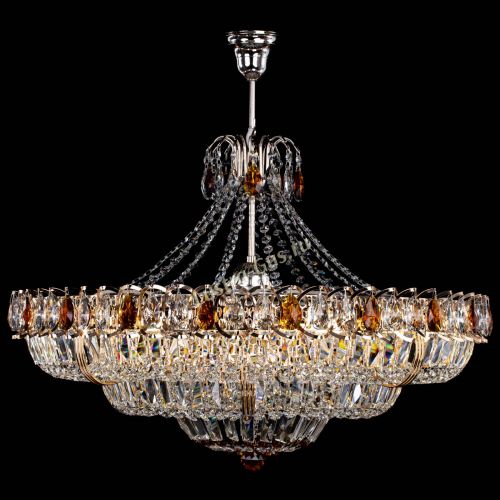 Люстра Двойное кольцо пластинка с подвесом Чайная в Новокузнецке Гусь Хрустальный