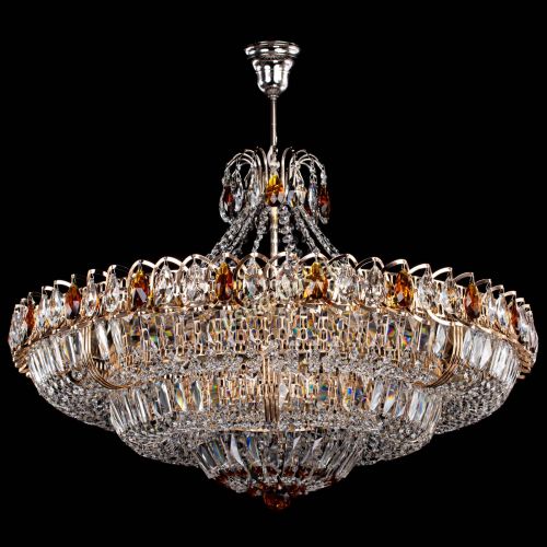 Люстра Двойное кольцо пластинка с подвесом Чайная в Новокузнецке Гусь Хрустальный