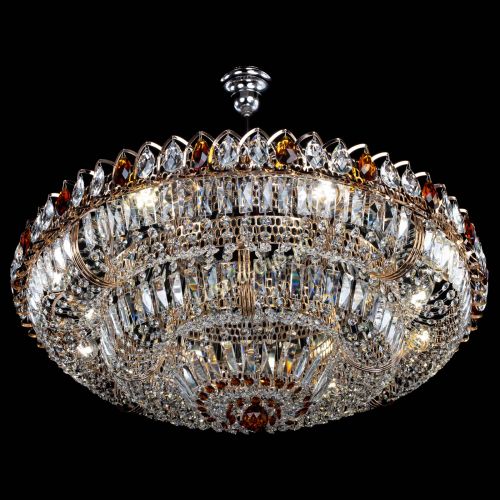 Люстра Двойное кольцо пластинка с подвесом Чайная в Новокузнецке Гусь Хрустальный