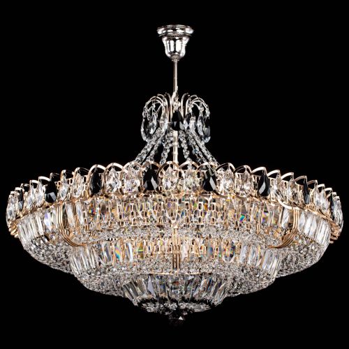 Люстра Двойное кольцо пластинка с подвесом Черная в Новокузнецке Гусь Хрустальный