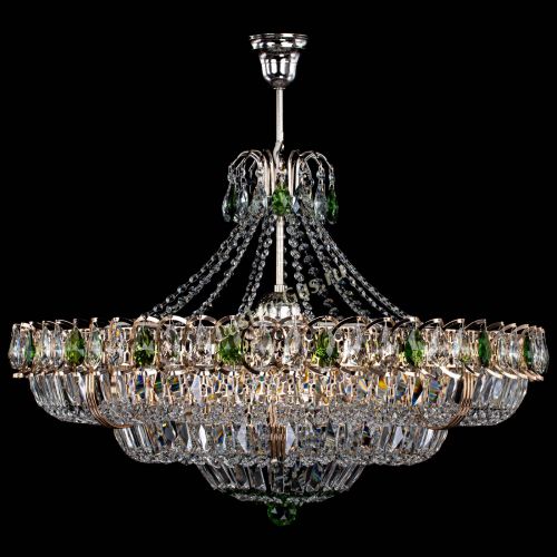 Люстра Двойное кольцо пластинка с подвесом Зеленая в Новокузнецке Гусь Хрустальный