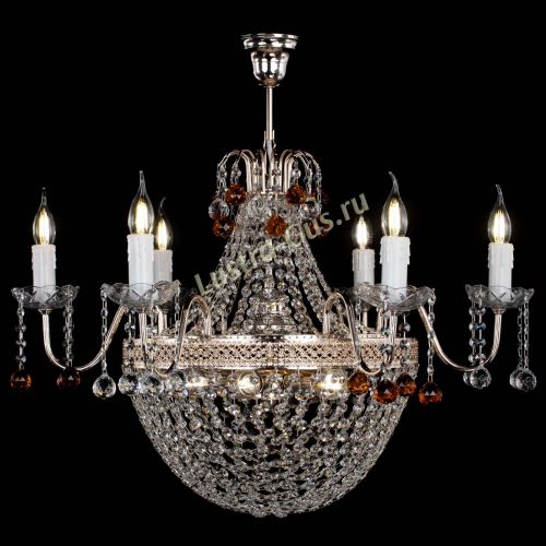 Люстра Елизавета №11 Венеция чайная в Новокузнецке Гусь Хрустальный