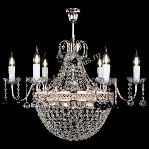 Люстра Елизавета №11 Венеция черная в Новокузнецке Гусь Хрустальный