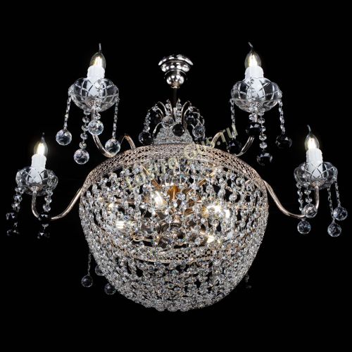 Люстра Елизавета №11 Венеция черная в Новокузнецке Гусь Хрустальный