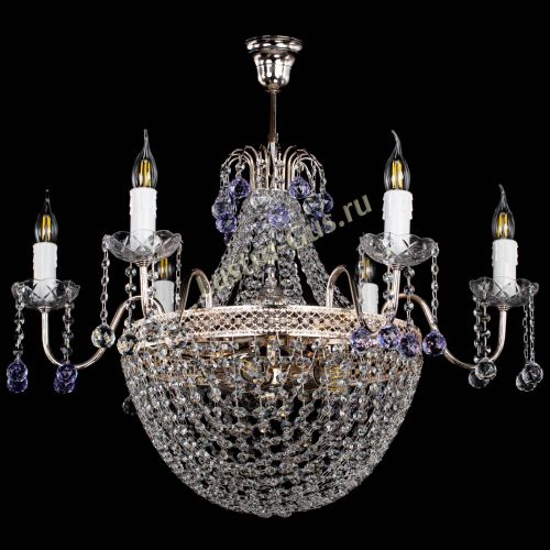 Люстра Елизавета №11 Венеция фиолетовая в Новокузнецке Гусь Хрустальный