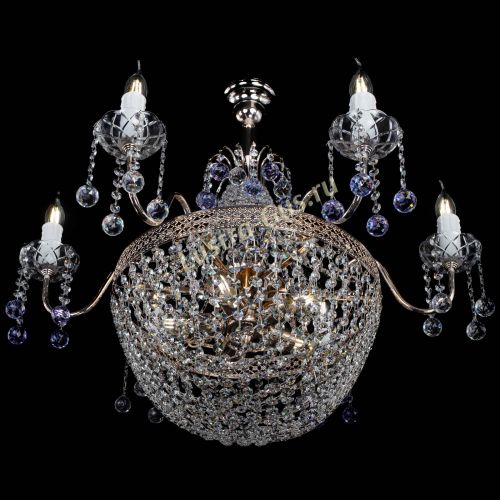 Люстра Елизавета №11 Венеция фиолетовая в Новокузнецке Гусь Хрустальный