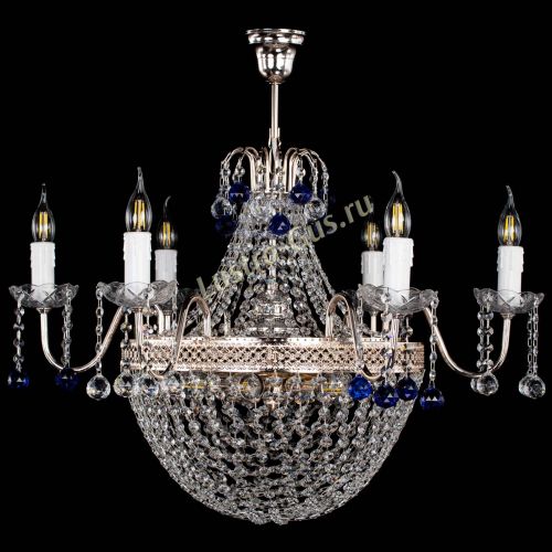 Люстра Елизавета №11 Венеция синяя в Новокузнецке Гусь Хрустальный