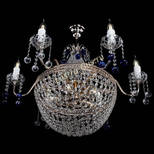 Люстра Елизавета №11 Венеция синяя в Новокузнецке Гусь Хрустальный