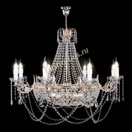 Люстра Елизавета №13 черная в Новокузнецке Гусь Хрустальный