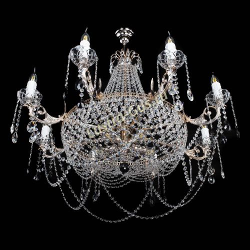 Люстра Елизавета №13 черная в Новокузнецке Гусь Хрустальный