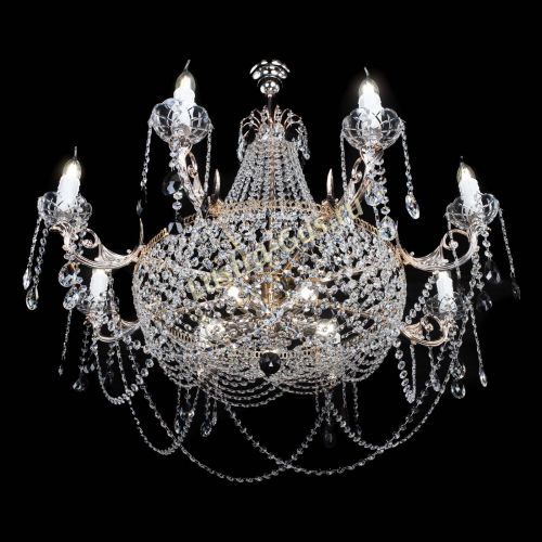 Люстра Елизавета №13 черная в Новокузнецке Гусь Хрустальный