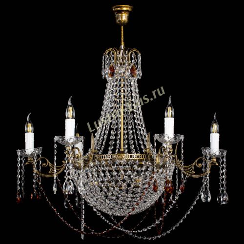 Люстра Елизавета малая №9 под бронзу Чайная в Новокузнецке Гусь Хрустальный