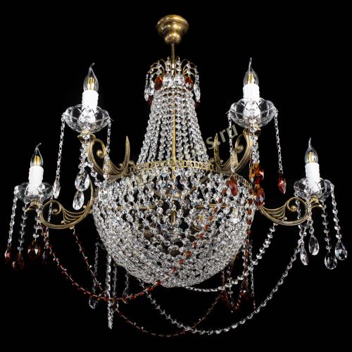 Люстра Елизавета малая №9 под бронзу Чайная в Новокузнецке Гусь Хрустальный