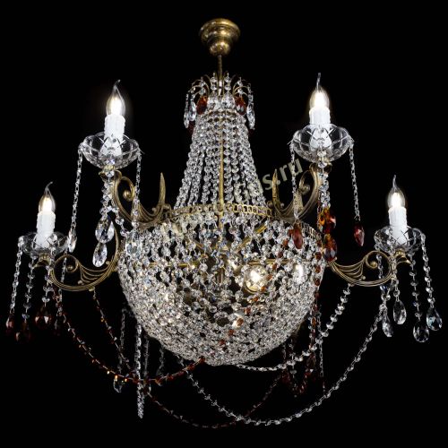 Люстра Елизавета малая №9 под бронзу Чайная в Новокузнецке Гусь Хрустальный