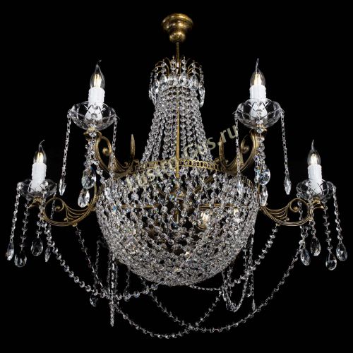 Люстра Елизавета малая №9 под бронзу в Новокузнецке Гусь Хрустальный