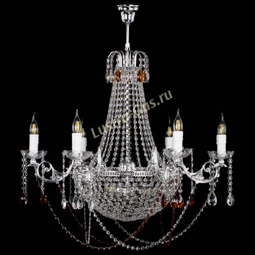Люстра Елизавета малая №9 чайная в Новокузнецке Гусь Хрустальный