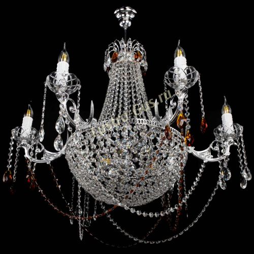 Люстра Елизавета малая №9 чайная в Новокузнецке Гусь Хрустальный