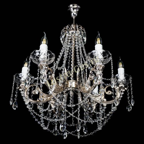 Люстра Елизавета малая (рожки - металл) в Новокузнецке Гусь Хрустальный