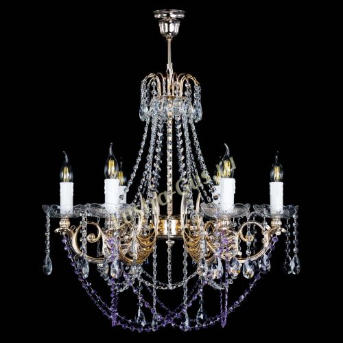 Люстра Елизавета малая Фиолетовая (рожки - металл) в Новокузнецке Люстра Елизавета малая Фиолетовая (рожки - металл) в Новокузнецке