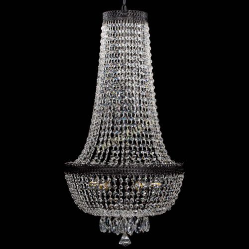 Люстра Флоренция №5 Купол черная удлиненная в Новокузнецке Гусь Хрустальный