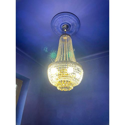 Люстра Флоренция №5 Купол длинный с подвесом в Новокузнецке Гусь Хрустальный