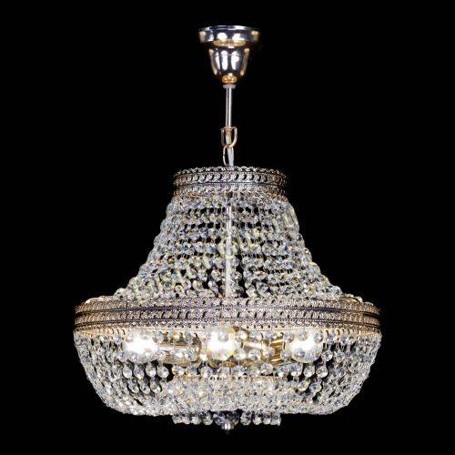 Люстра Флоренция №5 Купол с подвесом в Новокузнецке Гусь Хрустальный