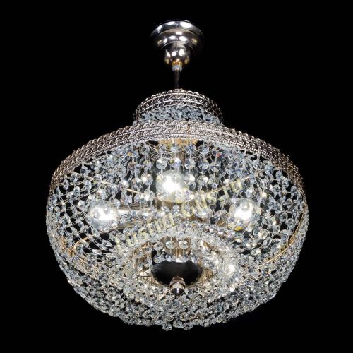 Люстра Флоренция №5 Купол с подвесом в Новокузнецке Гусь Хрустальный