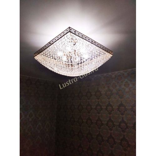 Люстра Квадрат №28 - 600 мм в Новокузнецке Гусь Хрустальный