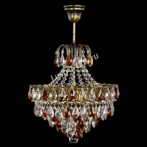 Люстра Грация с подвесом под бронзу Чайная в Новокузнецке Гусь Хрустальный