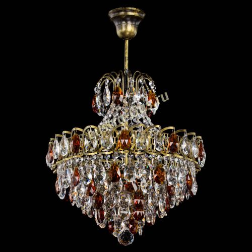 Люстра Грация с подвесом под бронзу Чайная в Новокузнецке Гусь Хрустальный