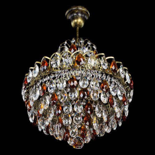 Люстра Грация с подвесом под бронзу Чайная в Новокузнецке Гусь Хрустальный