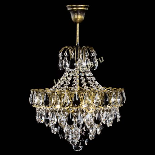 Люстра Грация с подвесом под бронзу Черная в Новокузнецке Гусь Хрустальный