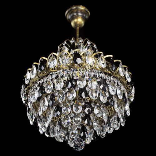 Люстра Грация с подвесом под бронзу Черная в Новокузнецке Гусь Хрустальный