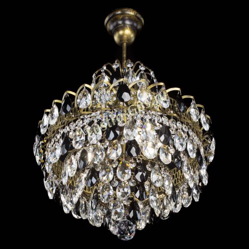 Люстра Грация с подвесом под бронзу Черная в Новокузнецке Гусь Хрустальный