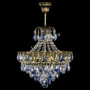 Люстра Грация с подвесом под бронзу Синяя