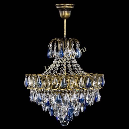 Люстра Грация с подвесом под бронзу Синяя в Новокузнецке Люстра Грация с подвесом под бронзу Синяя в Новокузнецке