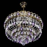 Люстра Грация №5 с подвесом под бронзу Фиолетовая в Новокузнецке