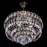 Люстра Грация №5 с подвесом под бронзу Фиолетовая в Новокузнецке