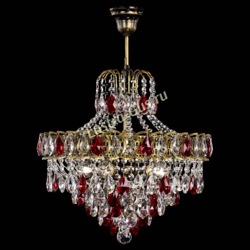 Люстра Грация №5 с подвесом под бронзу Красная в Новокузнецке Люстра Грация №5 с подвесом под бронзу Красная в Новокузнецке
