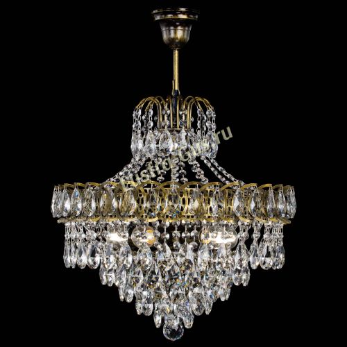 Люстра Грация №5 с подвесом под бронзу в Новокузнецке Гусь Хрустальный