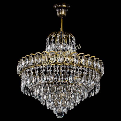 Люстра Грация №5 с подвесом под бронзу в Новокузнецке Гусь Хрустальный