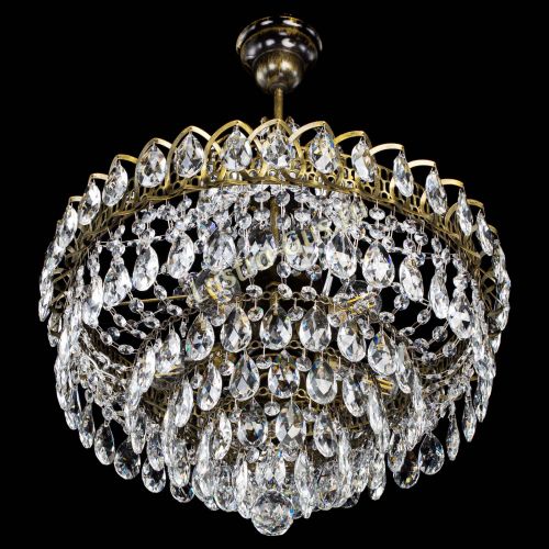 Люстра Грация №5 с подвесом под бронзу в Новокузнецке Гусь Хрустальный