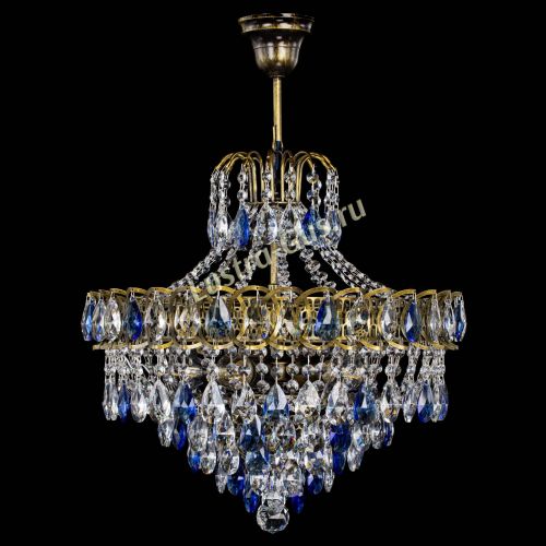 Люстра Грация №5 с подвесом под бронзу Синяя в Новокузнецке Люстра Грация №5 с подвесом под бронзу Синяя в Новокузнецке